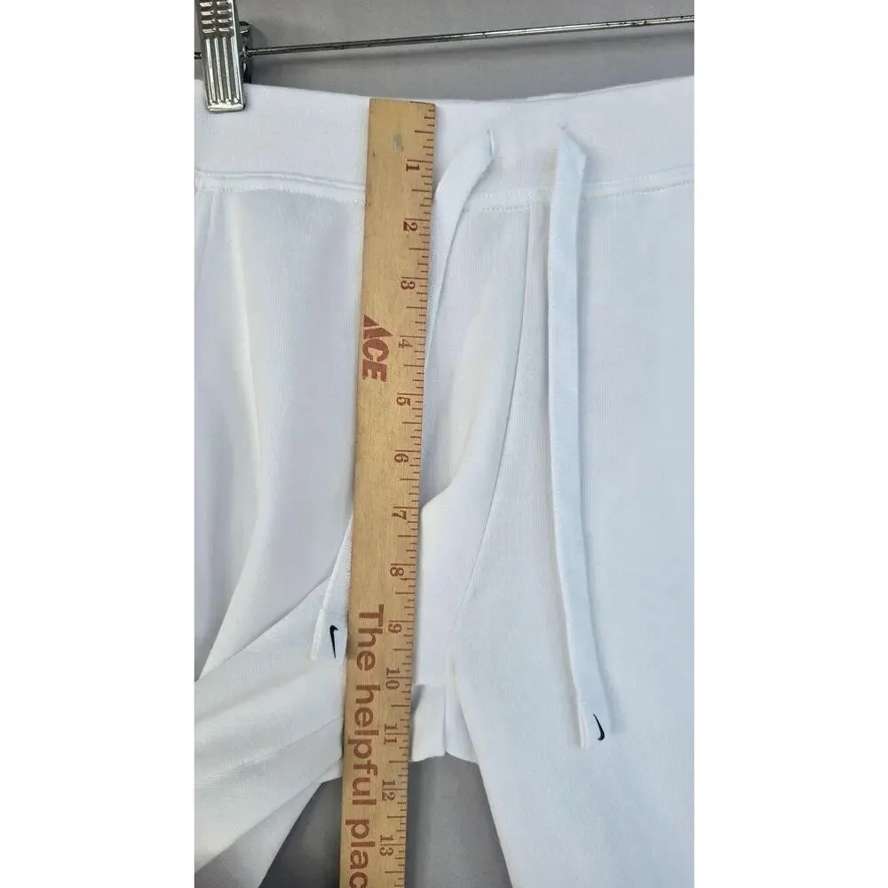 Nike Jogger Pants Mens Small White Dri-FIT French Terry Elastic Waist *stains
